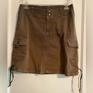 Kuhl Women’s Brown Green Everyday Leisure Travel Hiking Outdoor Cargo Mini Skirt